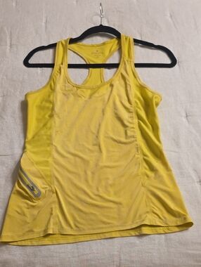 Athleta Bright Yellow Racerback Performance Tank Size XS